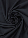 Muted Midnight Navy 100% Worsted Wool Gabardine Suiting - NY Designer - 60W