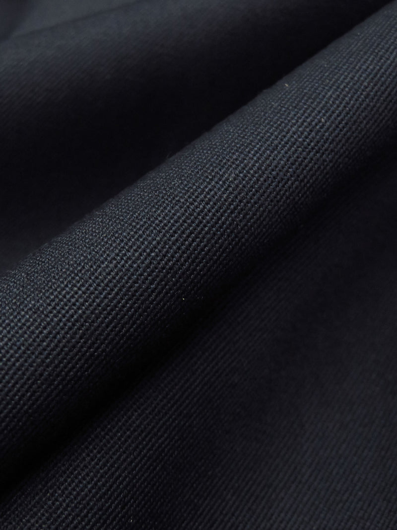 Muted Midnight Navy 100% Worsted Wool Gabardine Suiting - NY Designer - 60W