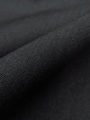 Heathered Dark Charcoal Gray 100% Worsted Wool Gabardine Suiting - NY Designer - 60W