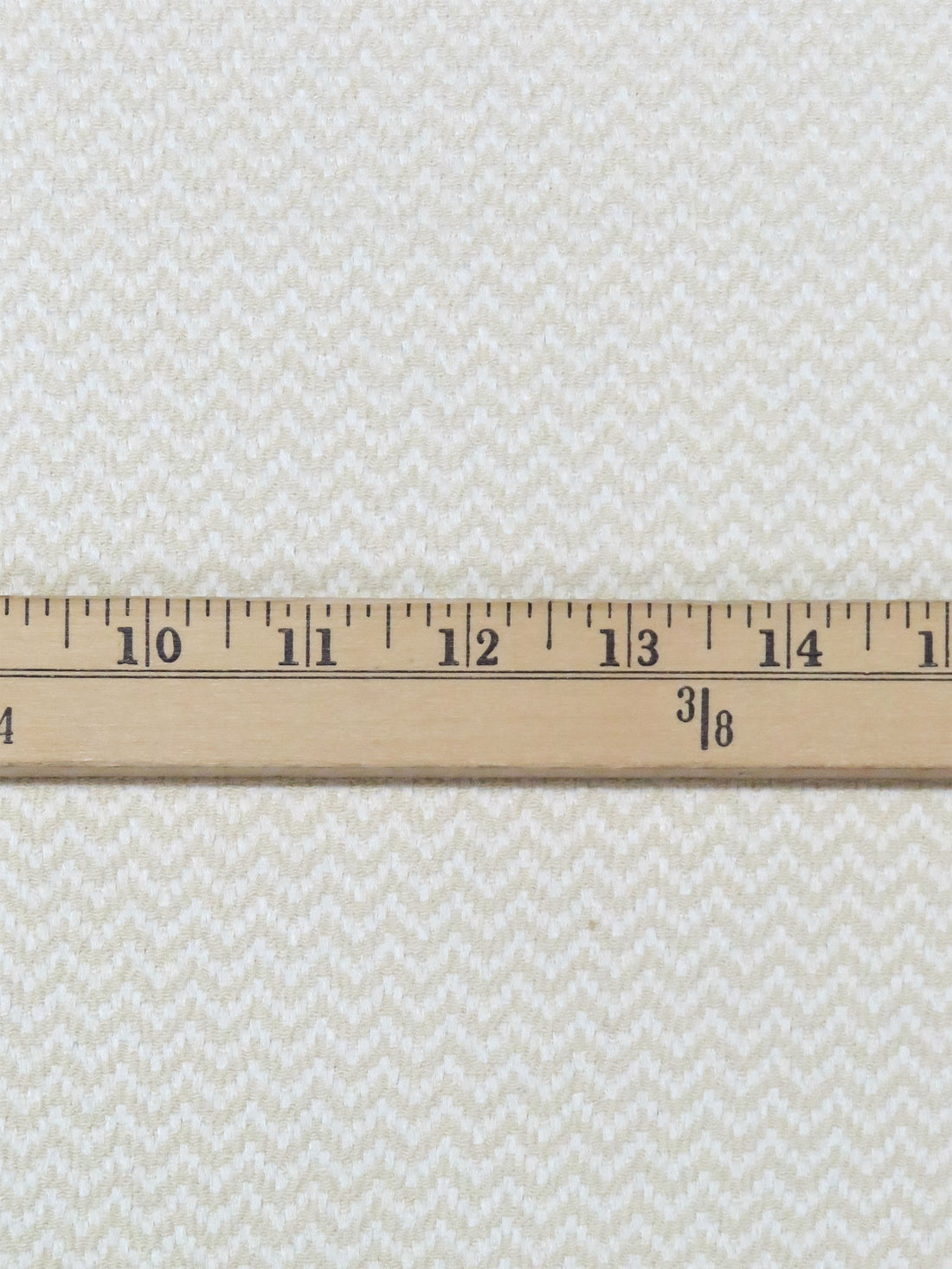 White/Sugar Cookie Rayon/Polyester/Lycra Chevron Weave Jacquard Suiting - Imported From France - 49W