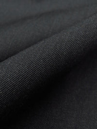 Heathered Dark Charcoal Gray 100% Worsted Wool Gabardine Suiting - NY Designer - 60W