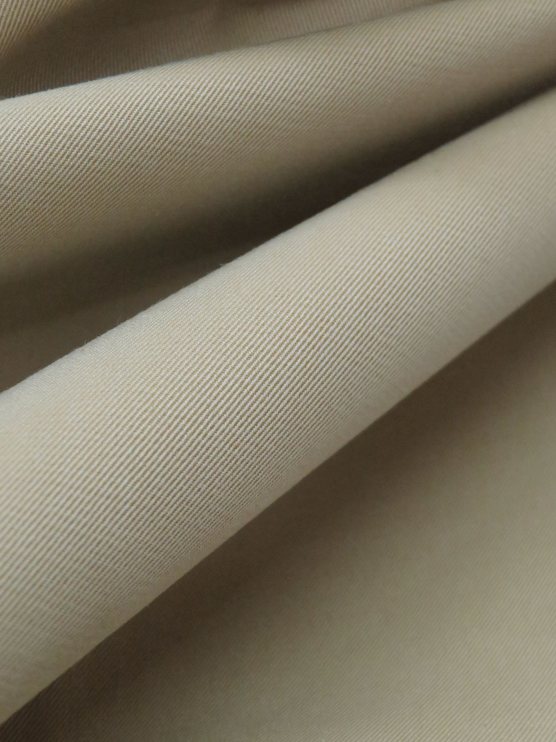 Dusty Light Tan 100% Cotton Cross-Dyed Water Repellent Twill Jacketing - NY Designer - 62W