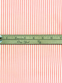 Coral/Off-White 100% Polyester Vertical Stripe Lining 58W
