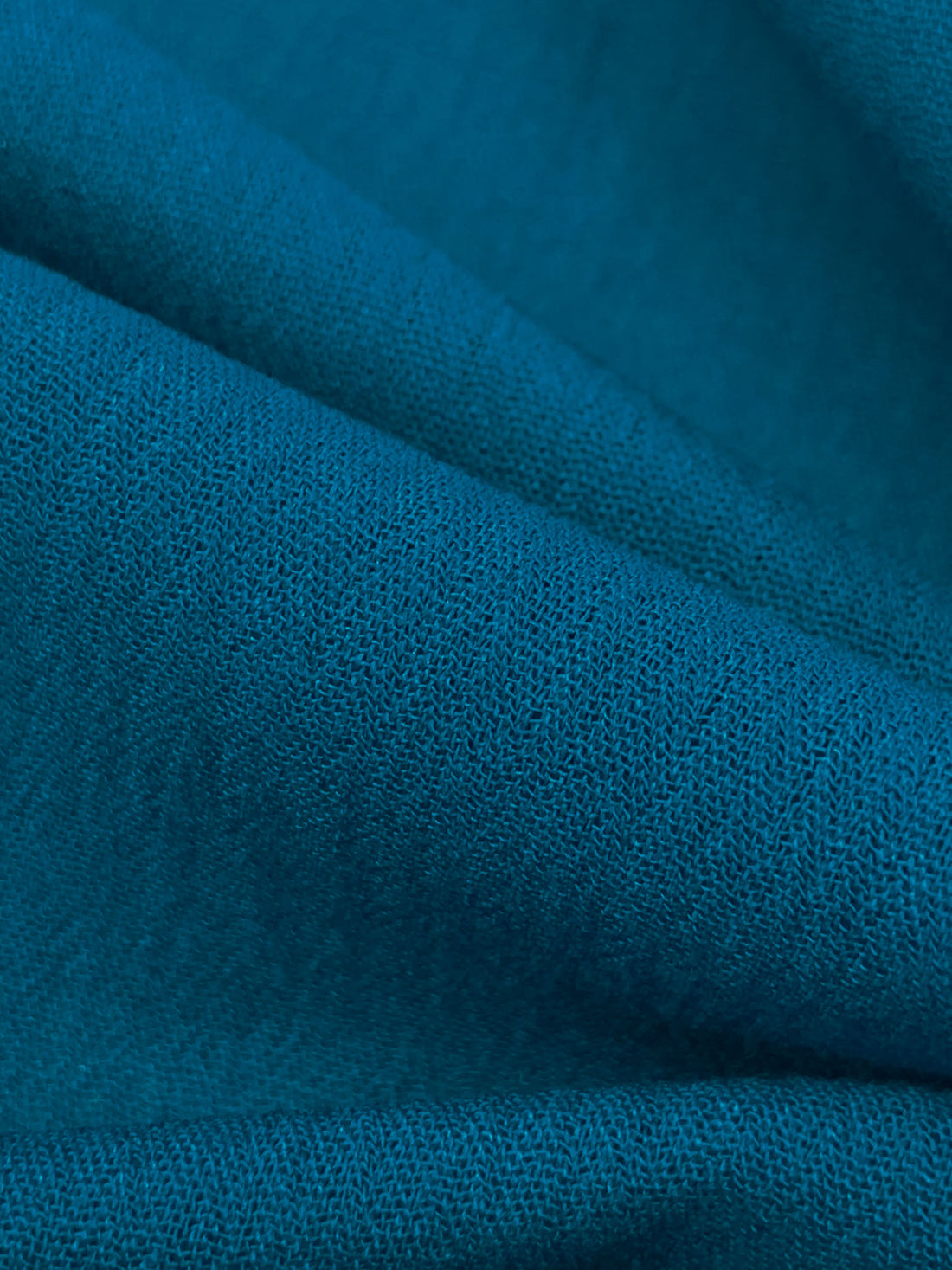 Deep Sea Blue 100% Rayon Crinkle Challis 54W