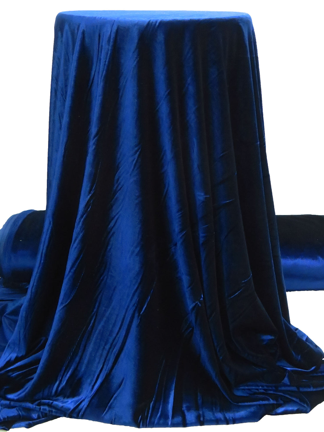 Dark Royal Blue Polyester/Lycra Stretch Velvet Knit 58W