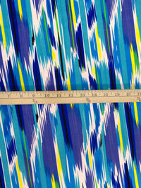 Dusty Purple/Pacific Blue/Dark Blue/Multi Nylon/Lycra Abstract Print Jersey Knit 56W