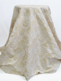 Shortbread/Ivory Polyester/Nylon Floral Jacquard Woven 46W