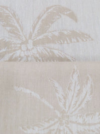 Sandy Beige/Off-White 100% Polyester Palm Tree Jacquard Twill Shirting 54W