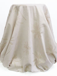 Sandy Beige/Off-White 100% Polyester Palm Tree Jacquard Twill Shirting 54W