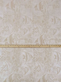 Sandy Beige/Off-White Polyester/Cotton Fish Tile Jacquard Weave Shirting - NY Designer - 54W