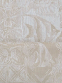 Sandy Beige/Off-White Polyester/Cotton Fish Tile Jacquard Weave Shirting - NY Designer - 54W