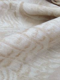 Sandy Beige/Off-White Polyester/Cotton Fish Tile Jacquard Weave Shirting - NY Designer - 54W