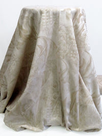 Sandy Beige/Off-White Polyester/Cotton Fish Tile Jacquard Weave Shirting - NY Designer - 54W