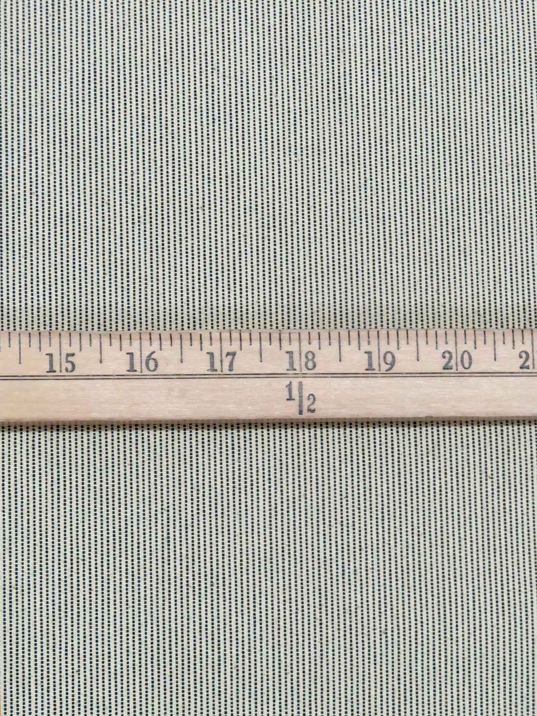 Parchment/Black 100% Cotton Vertical Ticking Stripe Canvas - NY Designer - 57W