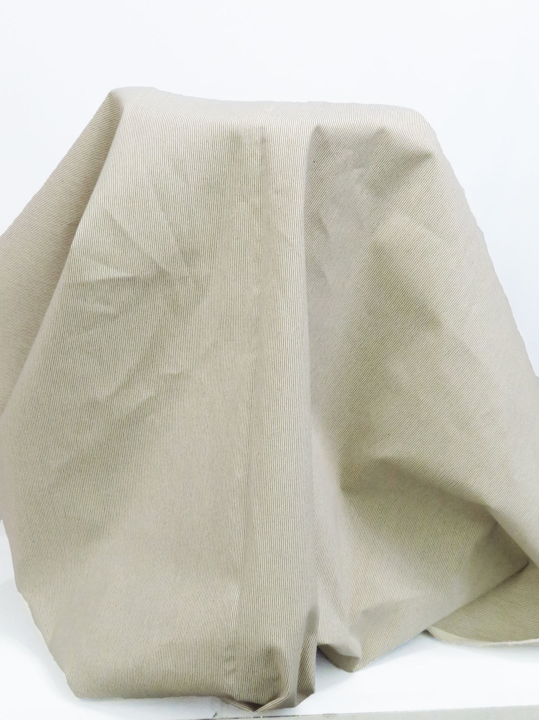 Parchment/Black 100% Cotton Vertical Ticking Stripe Canvas - NY Designer - 57W