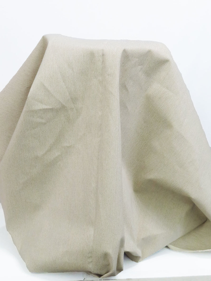 Parchment/Black 100% Cotton Vertical Ticking Stripe Canvas - NY Designer - 57W