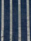 Prussian Blue/Silver Rayon/Metallic Vertical Stripe Voile 56W