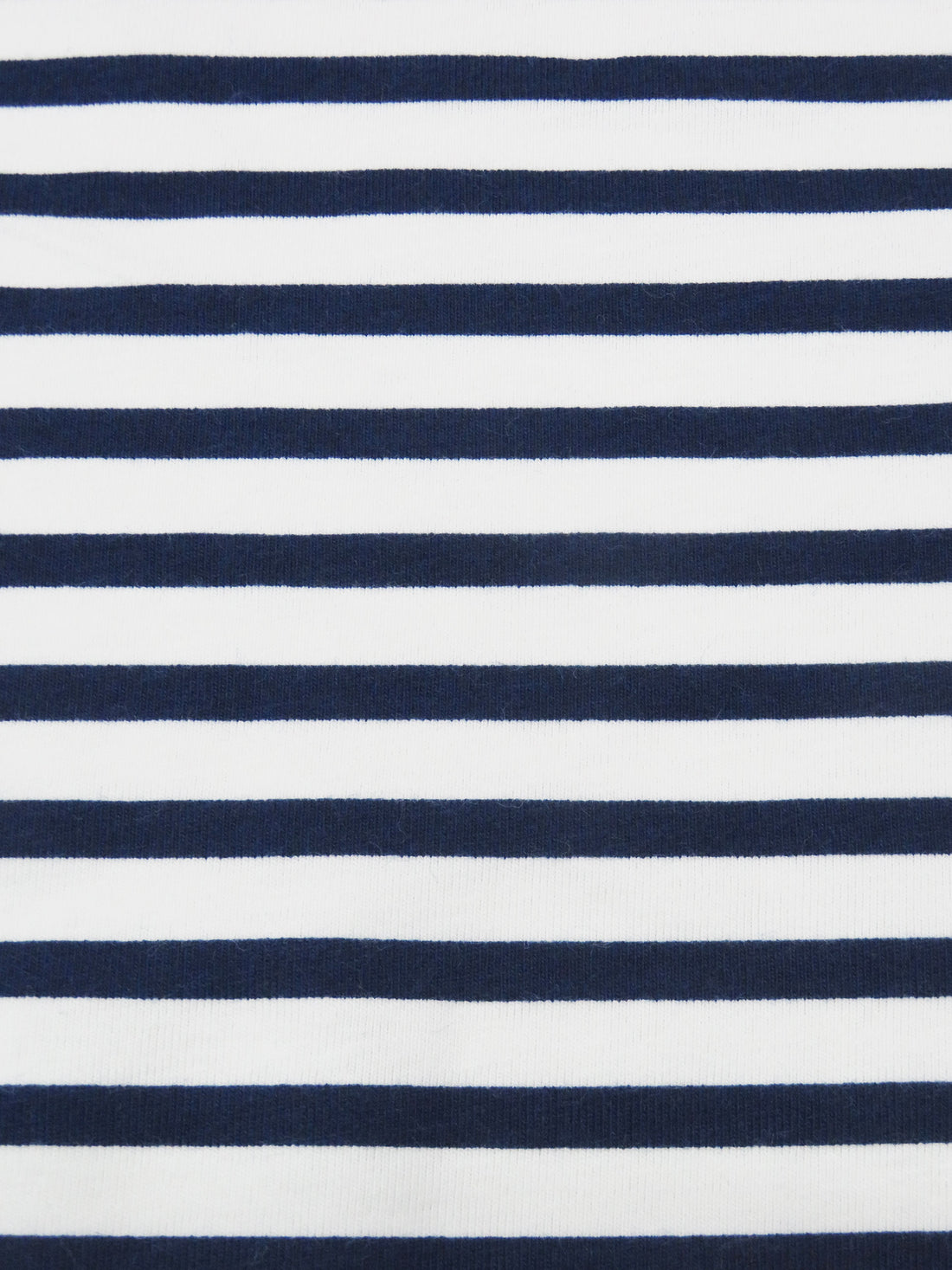 White/Deep Sapphire Blue Cotton/Lycra Horizontal Stripe Print Jersey Knit 72W