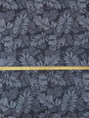 Denim Blue/Cloud Blue/Navy Cotton/Polyester Tropical Foliage Jacquard Shirting - NY Designer - 55W