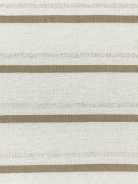 Off-White/Light Brown/Metallic Gold Rayon/Metallic Horizontal Stripe Voile 56W