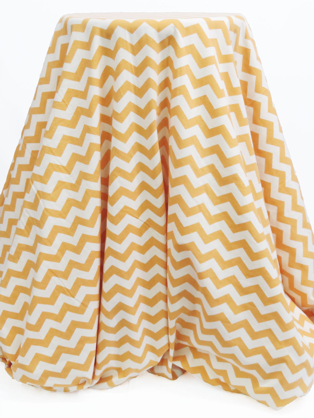 Cheddar/Cream Cotton/Lycra Chevron Print Jersey Knit 66W