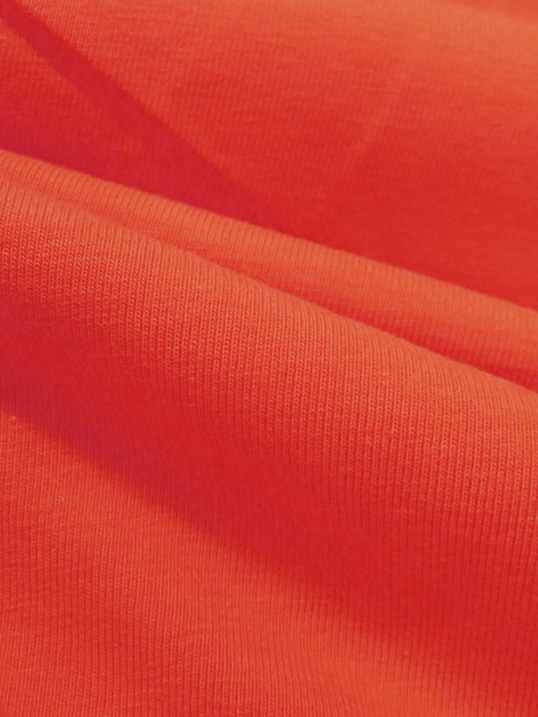 Bright International Orange Cotton/Lycra Jersey Knit 70W