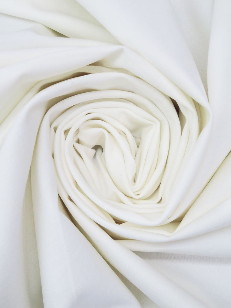 Daisy White Cotton/Lycra 4-Way Stretch Twill Bottom Weight Woven 59W