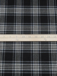 Black/Pastel Gray/Mid Gray/Multi 100% Polyester Plaid Weave Suiting 57W
