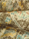 Wheat/Pullman Brown/Dark Sea Green/Multi 100% Polyester Distressed Traditional Medallion Print Chenille Woven 54W