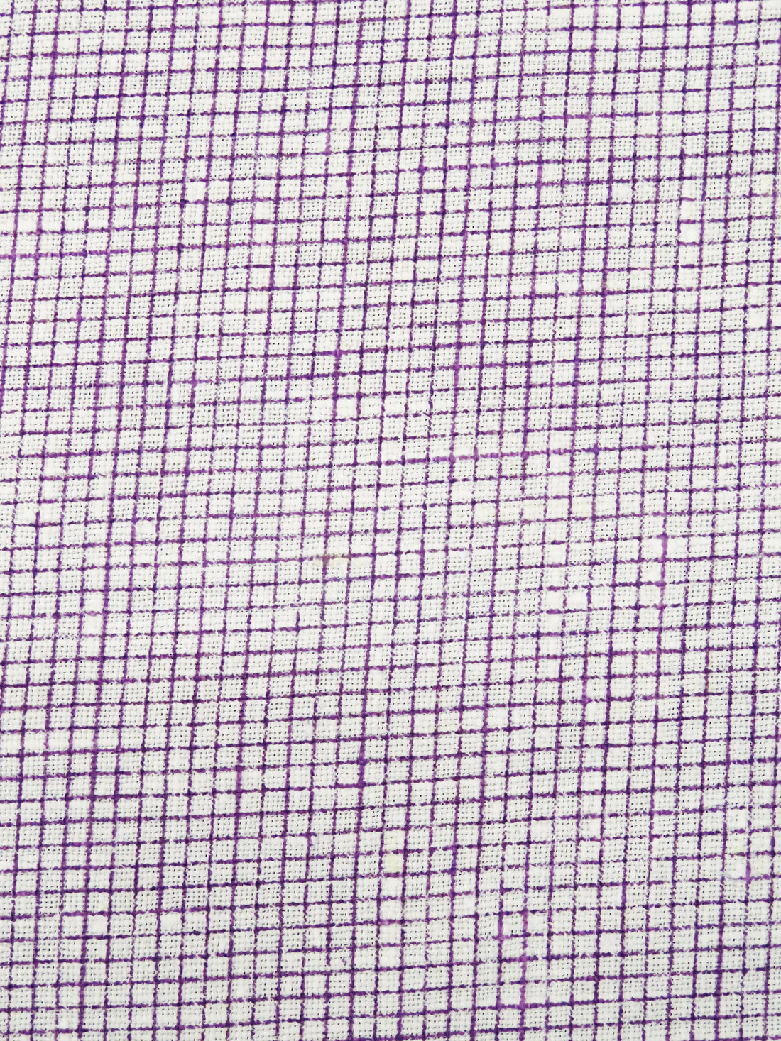 White/Dark Purple 100% Linen Printed Grid Linen Suiting 58W