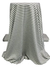 White/Black/Pale Gold Rayon/Metallic Horizontal Stripe Voile 56W