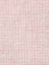 Off-White/Coral Pink 100% Linen Printed Grid Linen Suiting 58W