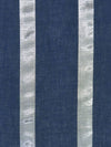 Navy/Silver Rayon/Metallic Vertical Stripe Voile 58W