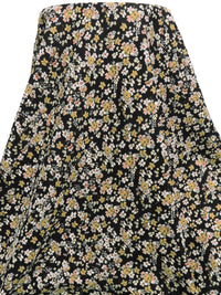 Black/Sun/White/Multi 100% Polyester Small Floral Weave Jacquard - NY Designer - 62W