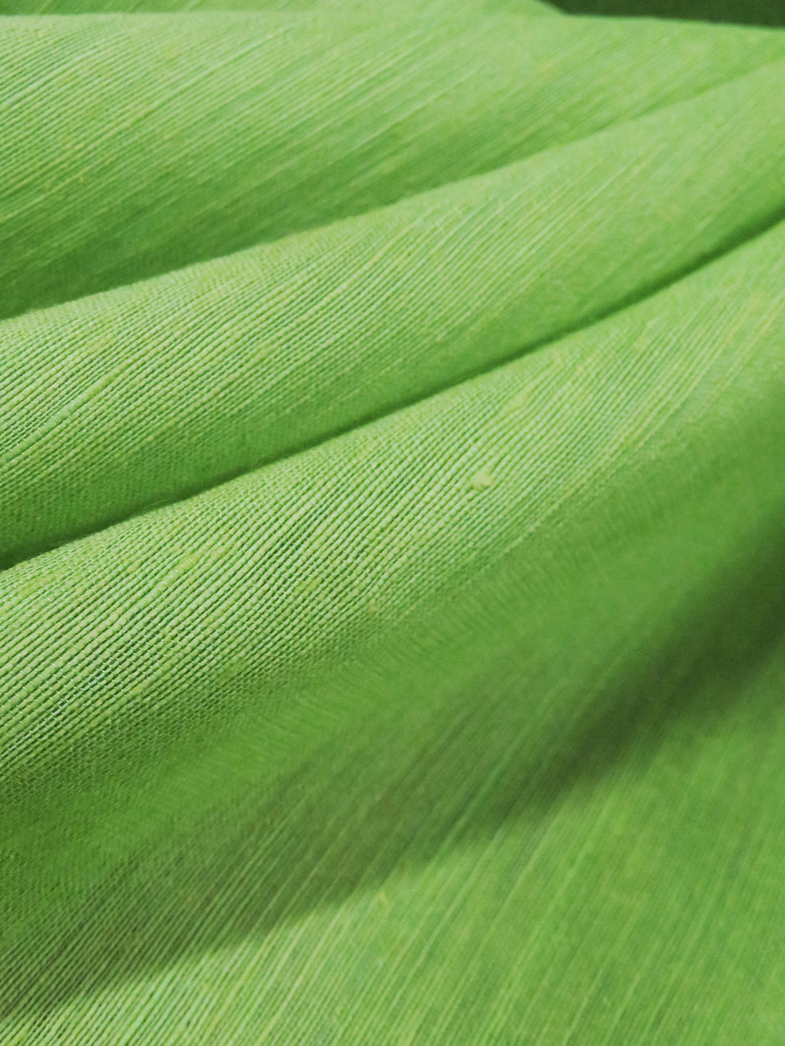 Sour Apple Green Linen/Silk Slubbed Organza 54W