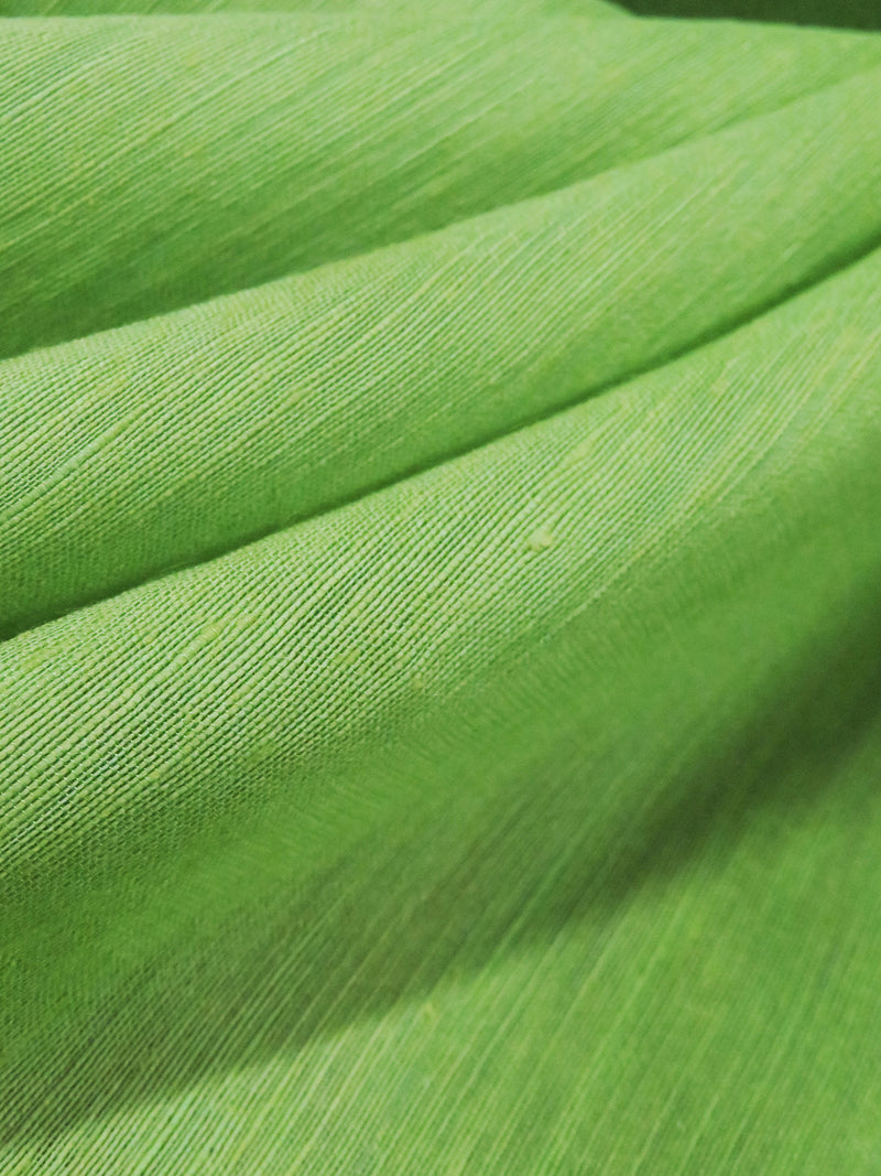 Sour Apple Green Linen/Silk Slubbed Organza 54W