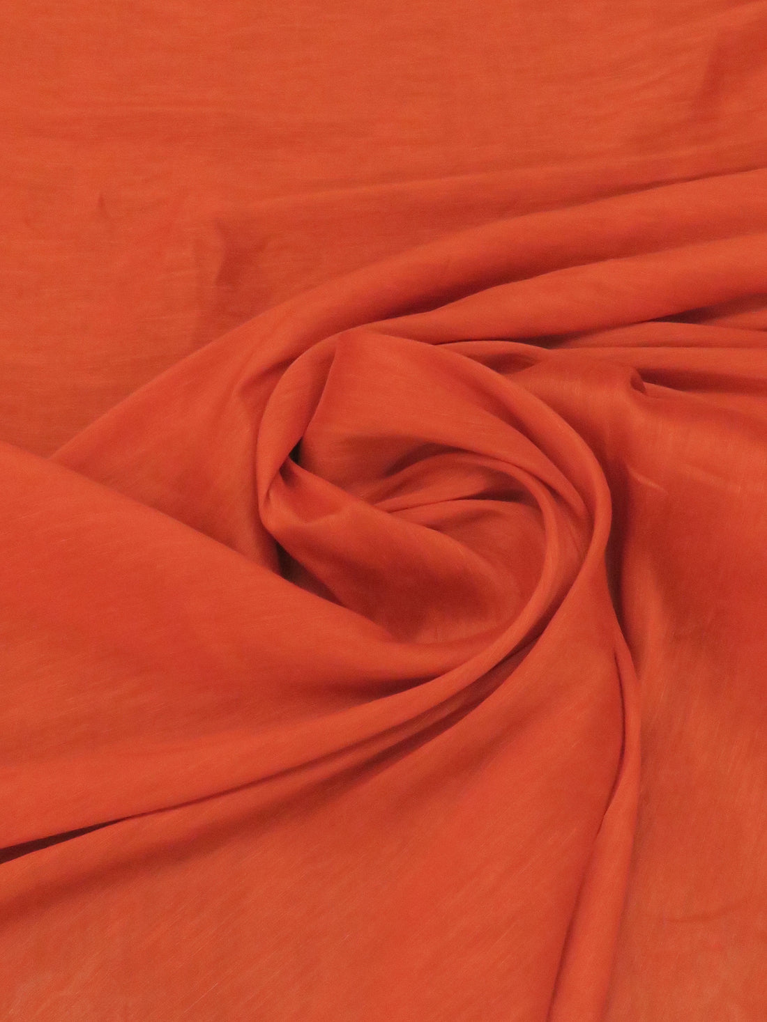 Flame Orange Linen/Silk Slubbed Organza 54W