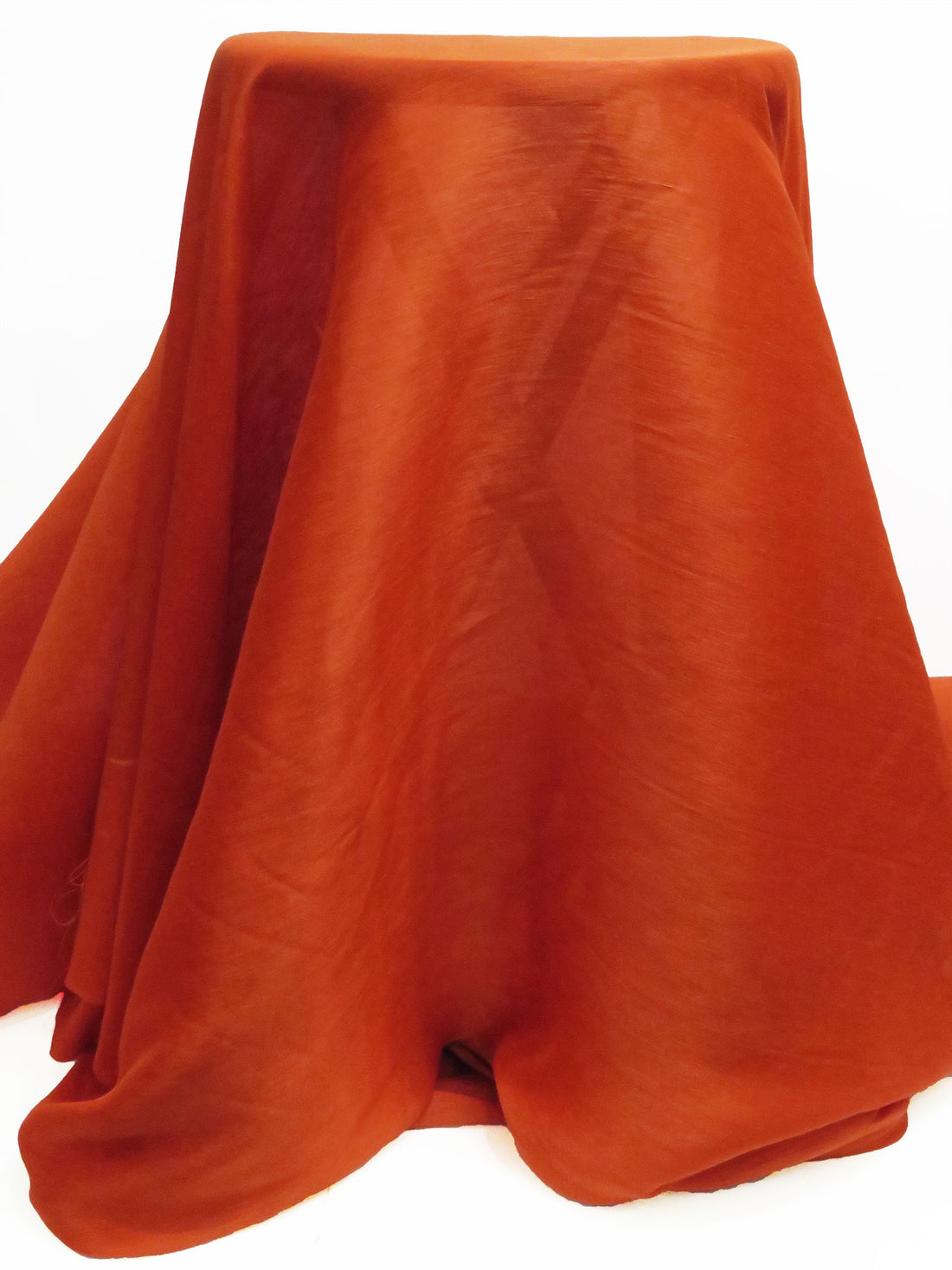 Flame Orange Linen/Silk Slubbed Organza 54W