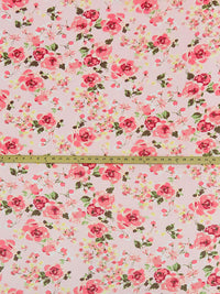 Cherry Pink/Sage/Buttercup/Multi 100% Polyester Floral Print Chiffon 60W