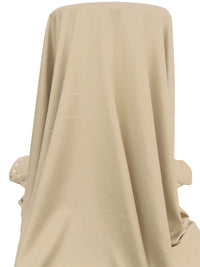 Tan Polyester/Cashmere Super 150 Twill Suiting - Imported From England - 58W