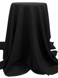 Black Polyester/Wool Double Weave Suiting 58W