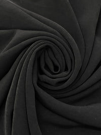 Black Polyester/Rayon/Lycra Drapey Stretch Suiting - Imported From Japan - 45W