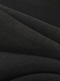 Black Polyester/Rayon/Lycra Drapey Stretch Suiting - Imported From Japan - 45W
