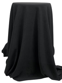 Black Polyester/Rayon/Lycra Drapey Stretch Suiting - Imported From Japan - 45W