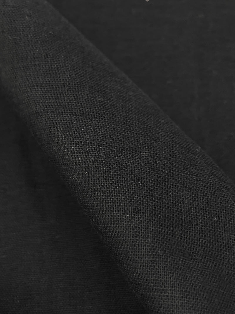 Black 100% Cotton Double Gauze - NY Designer - 43W
