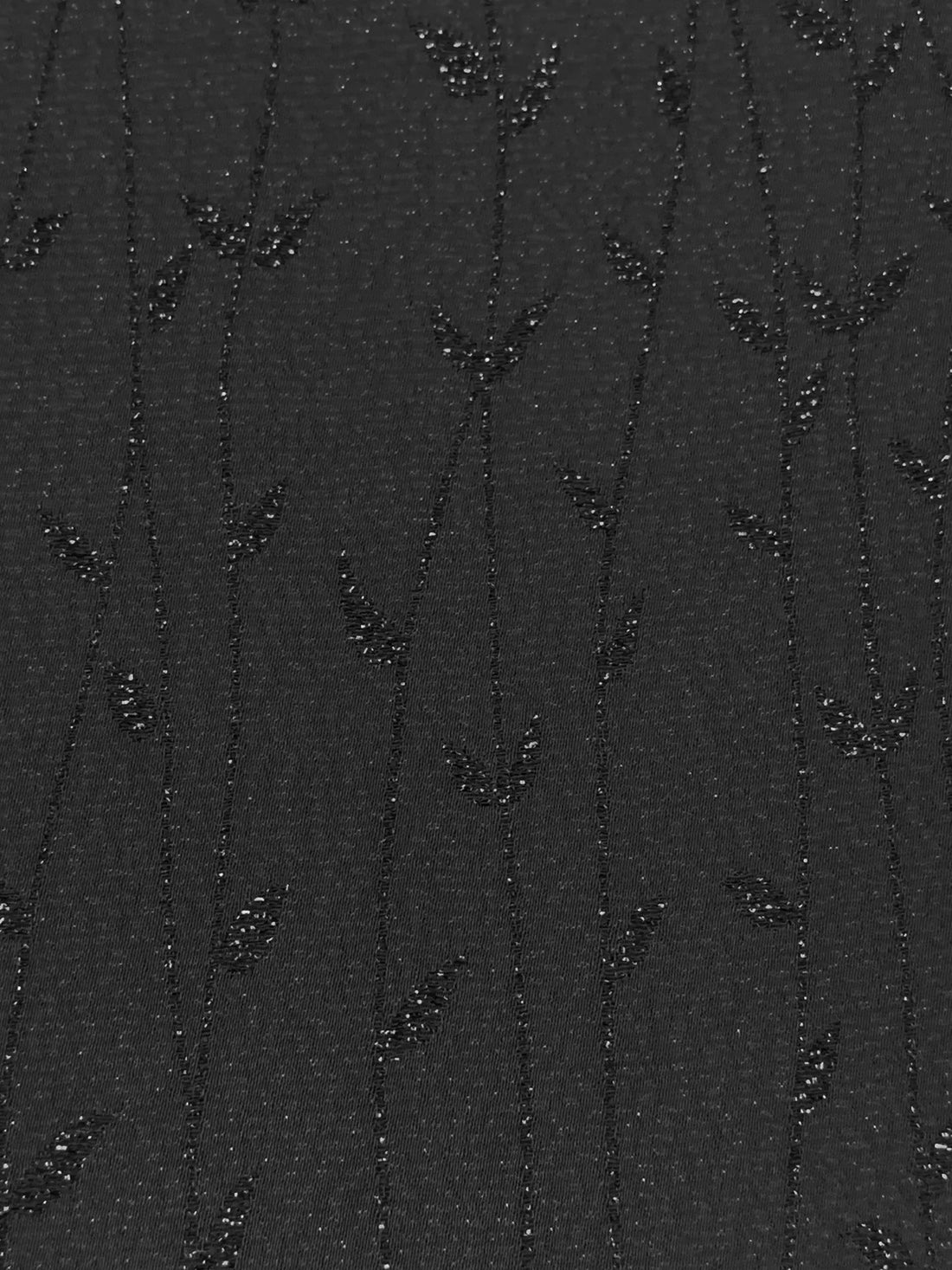 Black Acetate/Metallic Floral Jacquard Woven 45W