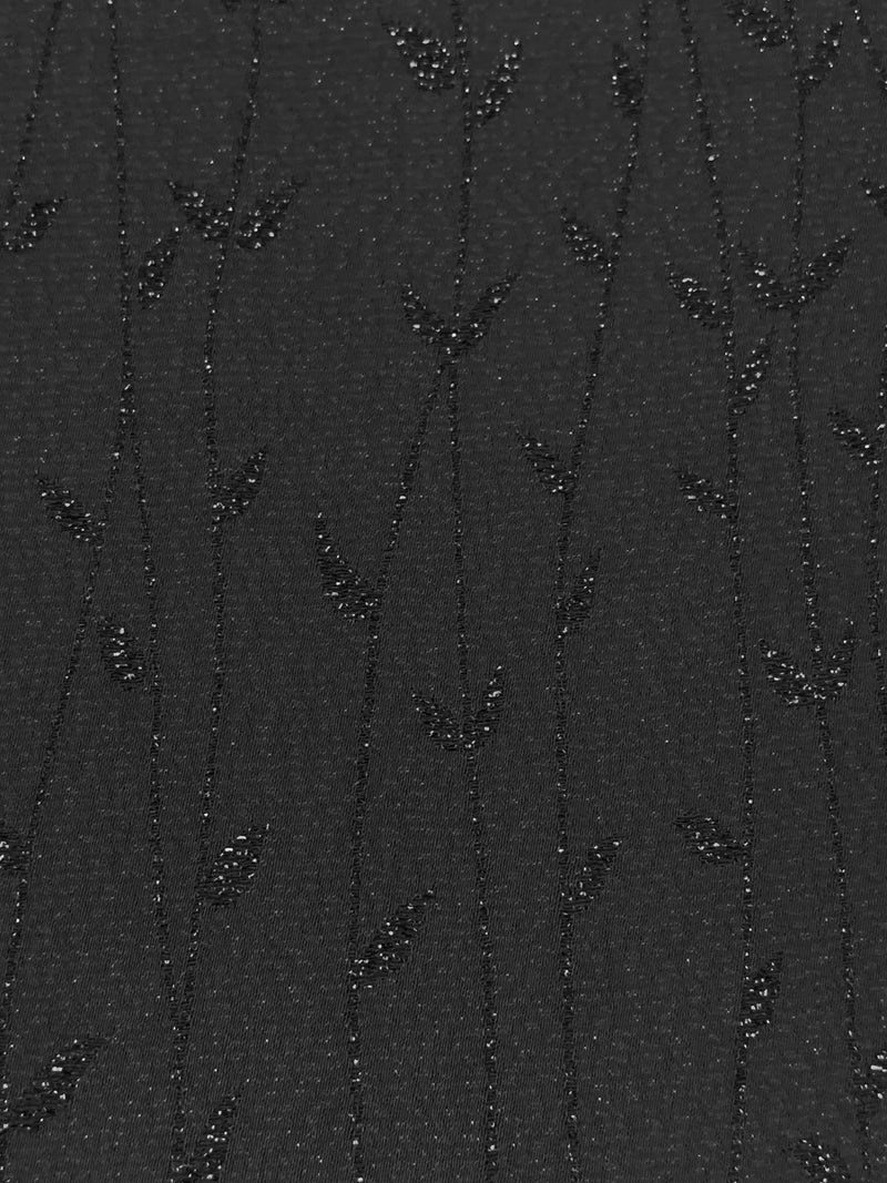 Black Acetate/Metallic Floral Jacquard Woven 45W