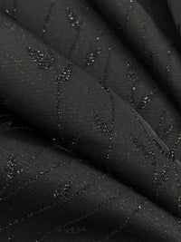 Black Acetate/Metallic Floral Jacquard Woven 45W