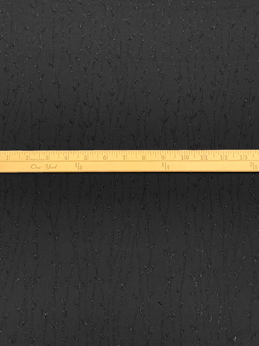 Black Acetate/Metallic Floral Jacquard Woven 45W