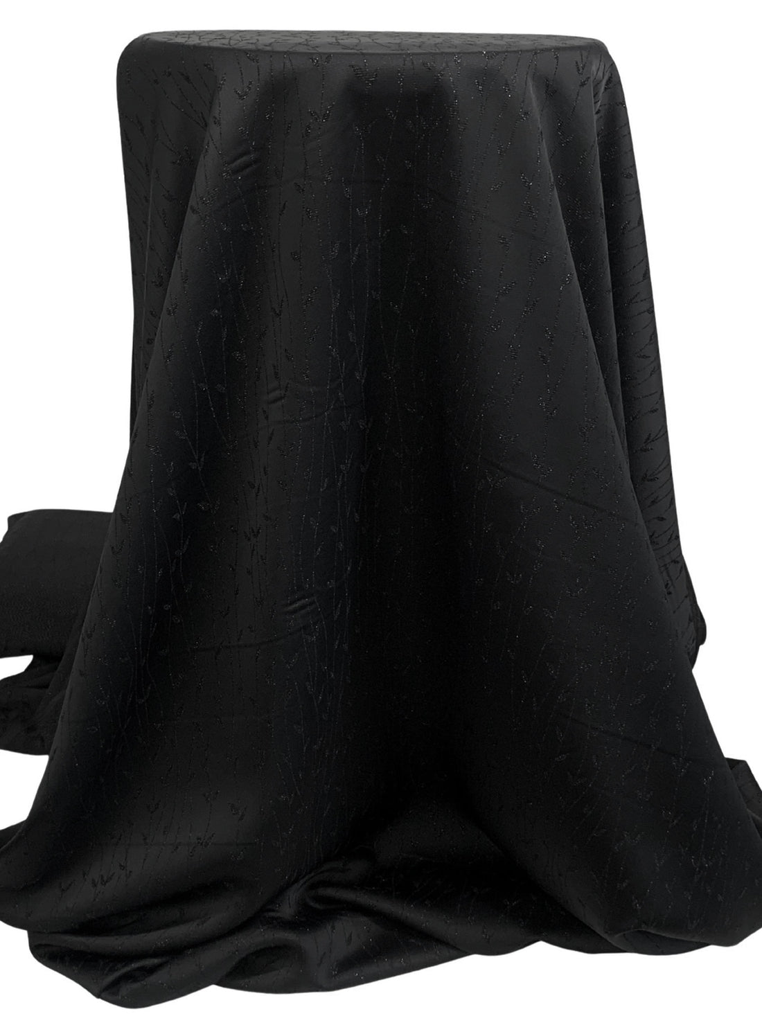 Black Acetate/Metallic Floral Jacquard Woven 45W